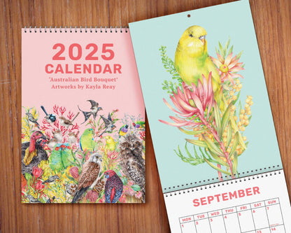 Australian Bird Bouquets 2025 Calendar by Kayla Reay