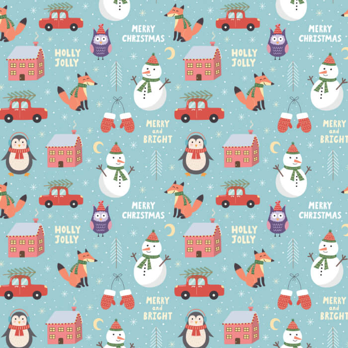 Oh Deer Snowmen & Penguin Fabric