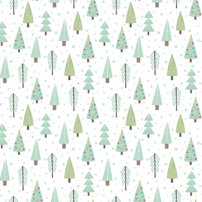 Oh Deer Festive Christmas Trees fabric