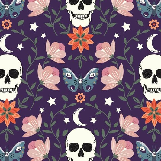 spellbound skulls and butterflies